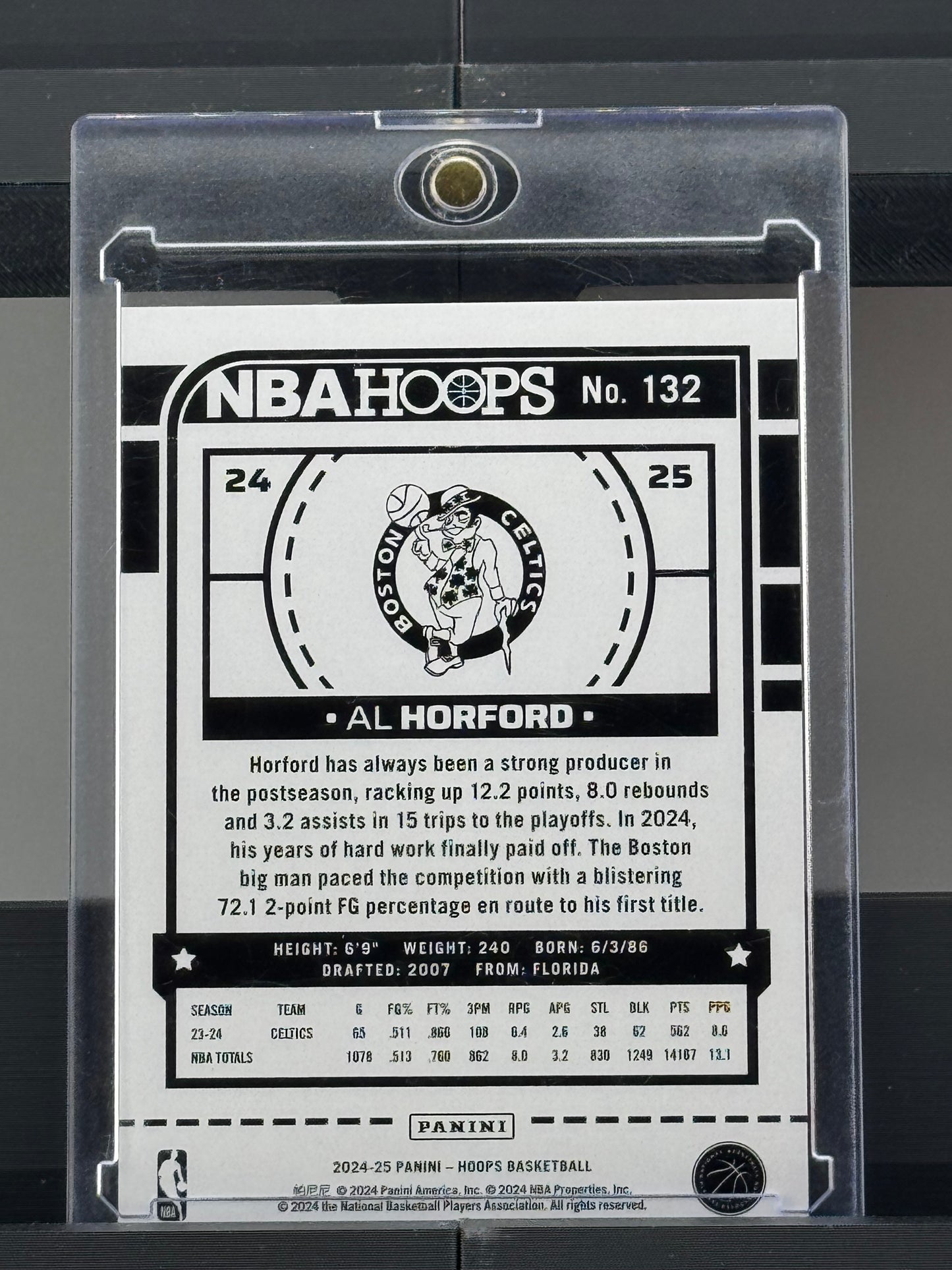 2024-25 Panini NBA Hoops #132 Al Horford White Explosion 50/149 Boston Celtics