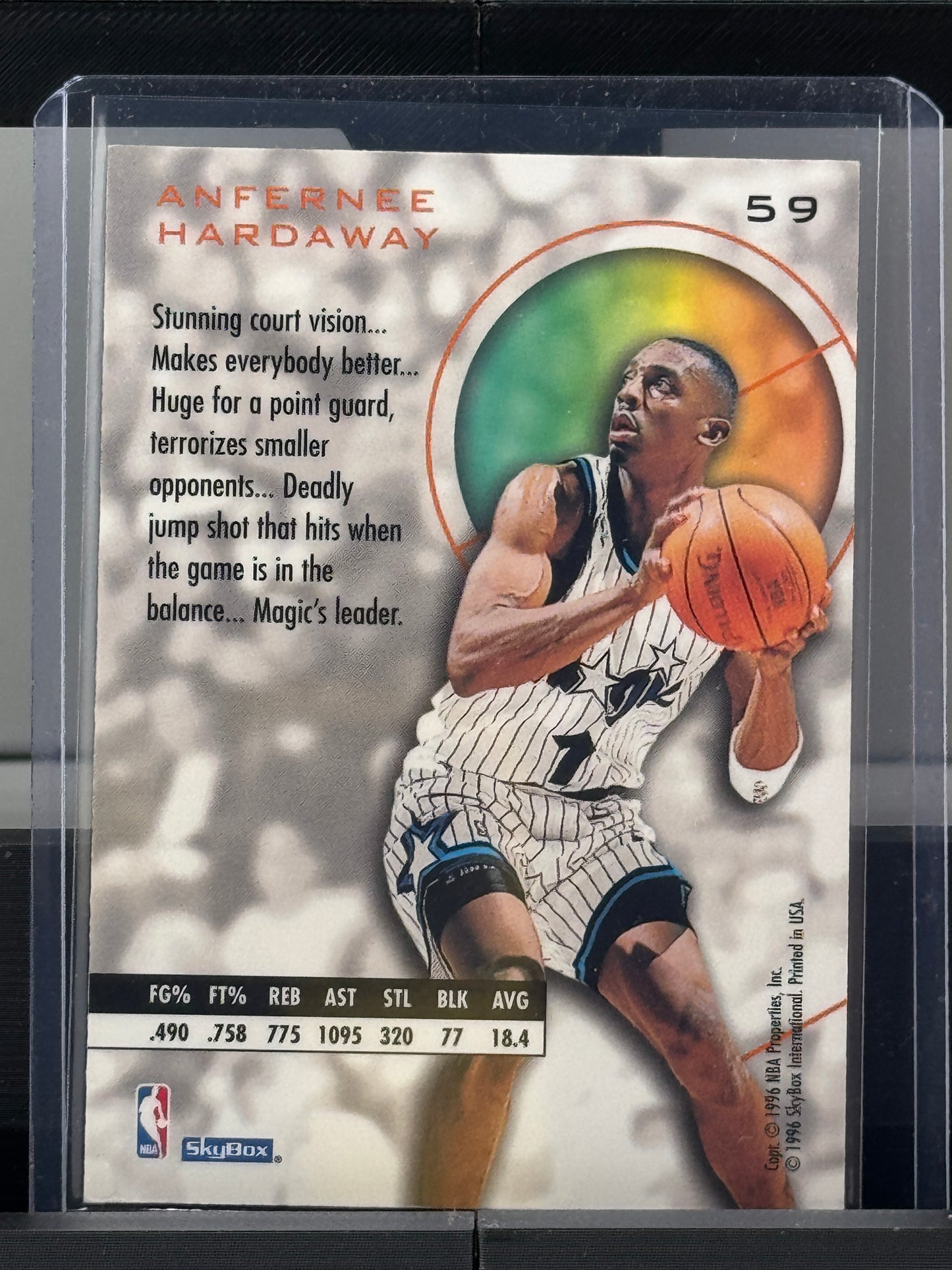 1996 Skybox E-XL #59 Anfernee Hardaway Orlando Magic