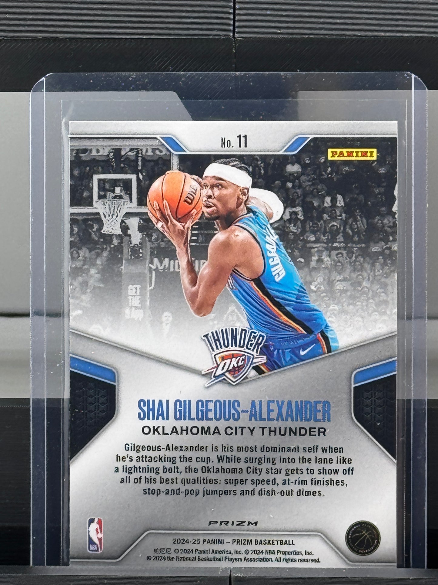 2024-25 Prizm #11 Shai Gilgeous-Alexander Dominance Silver Prizm Oklahoma City Thunder