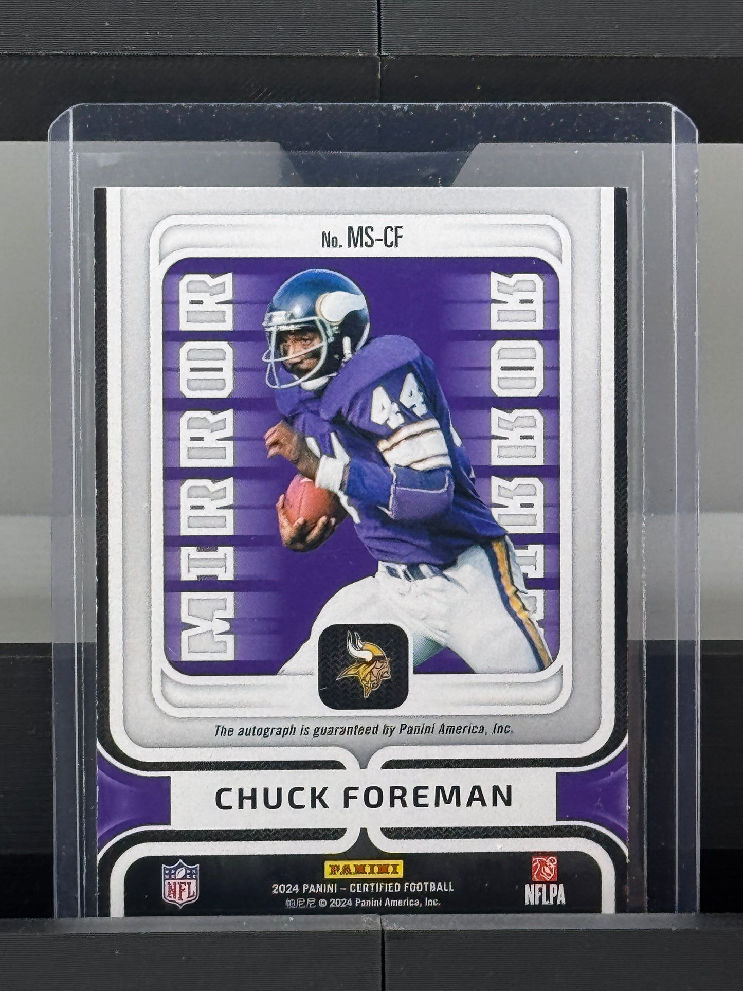 2024 Panini Certified #MS-CF Chuck Foreman Mirror Auto 162/199 Minnesota Vikings