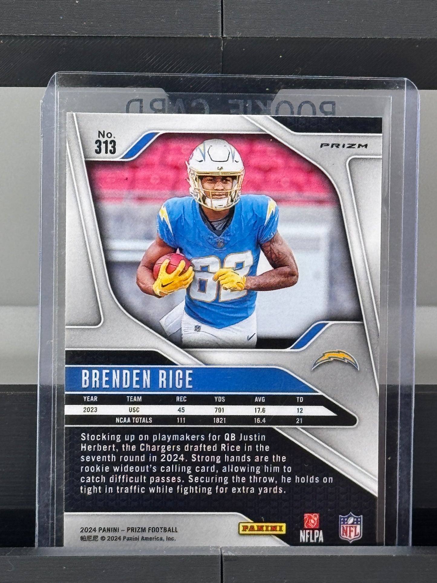 2024 Panini Prizm #313 Brenden Rice Silver Prizm RC Los Angeles Chargers
