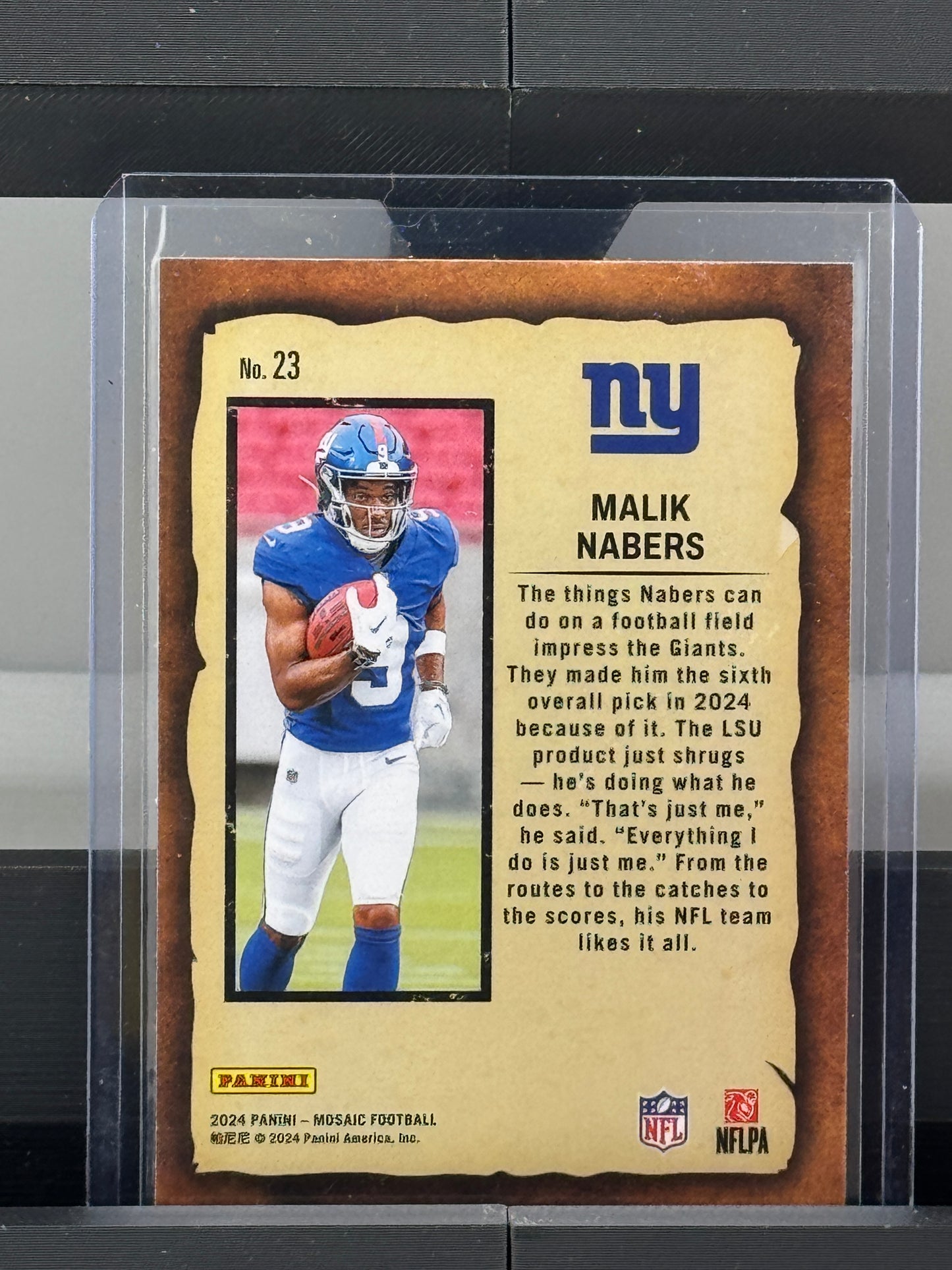 2024 Mosaic #23 Malik Nabers Notoriety New York Giants