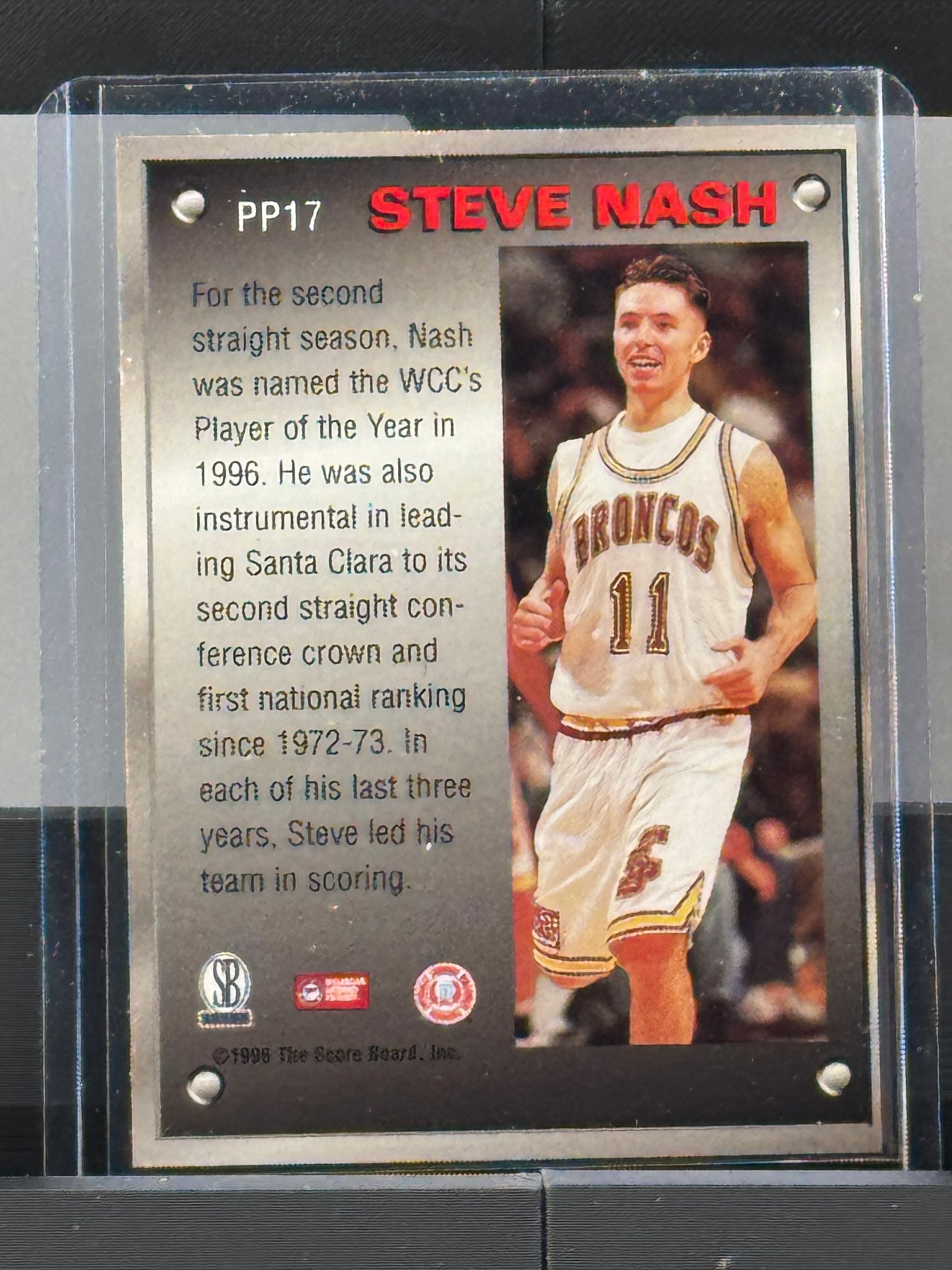 1996 Score #PP17 Steve Nash Pure Performance RC Phoenix Suns