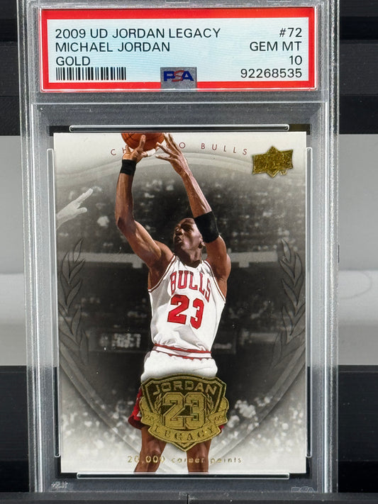 2009-10 Upper Deck MJ Legacy Collection Gold #72 Michael Jordan PSA 10