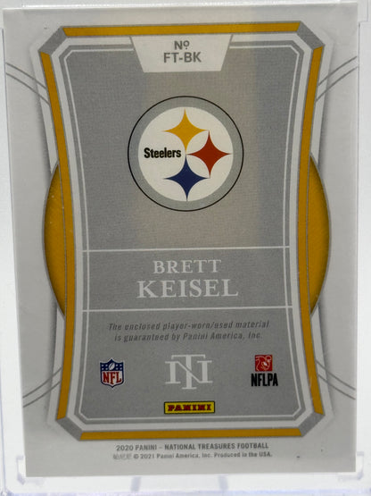 2020 Panini National Treasures #FT-BK Brett Keisel Franchise Treasures Player Worn Patch 15/99 Pittsburgh Steelers