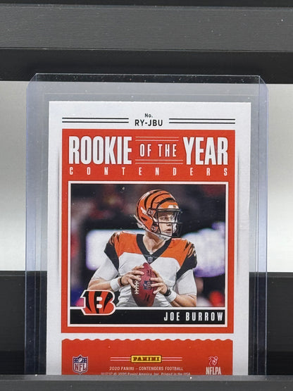 2020 Panini Contenders #RY-JBU Joe Burrow Rookie of the Year RC Cincinnati Bengals