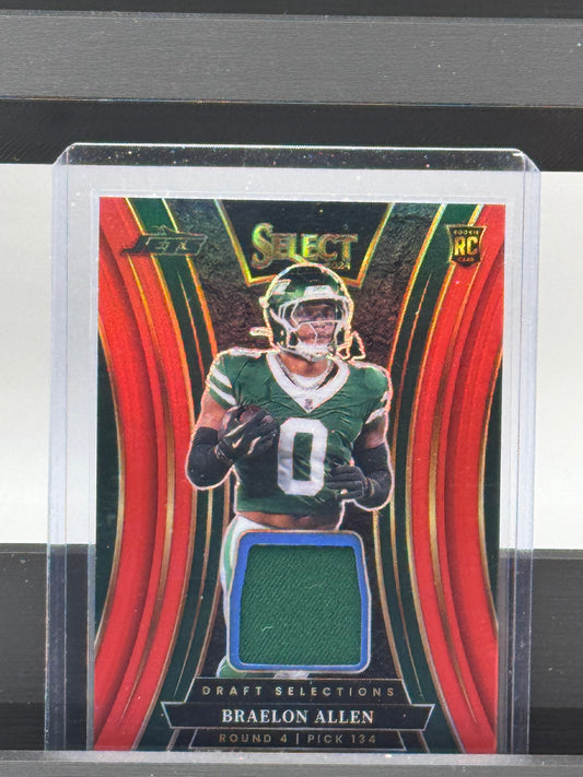 2024 Panini Select #DSM-BAN Braelon Allen Draft Selections RC New York Jets Prizm