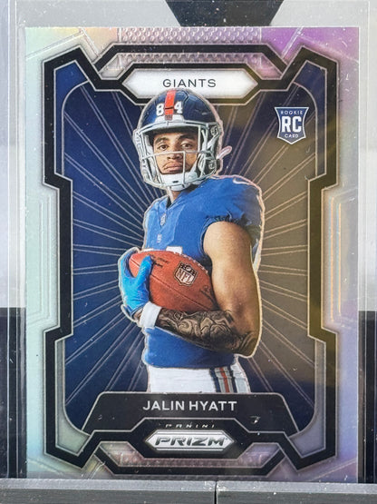 2024 Panini Prizm #311 Jalin Hyatt Silver Prizm Variation RC New York Giants