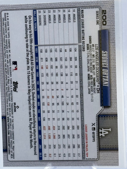 2026 Topps Series One #200 Shohei Ohtani Los Angeles Dodgers