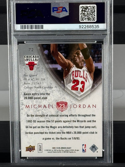 2009-10 Upper Deck MJ Legacy Collection Gold #72 Michael Jordan PSA 10