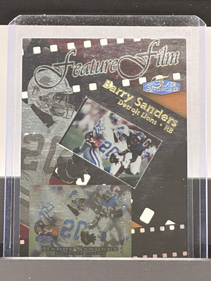 1998 Fleer Flair Showcase #8 of 10 FF Barry Sanders Feature Film Detroit Lions
