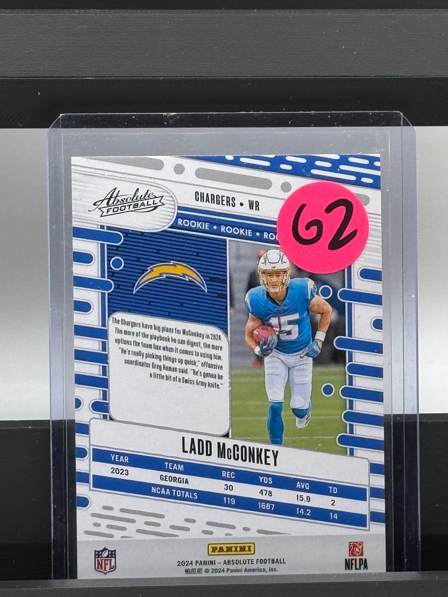 2024 Panini Absolute #134 Ladd McConkey RC Los Angeles Chargers