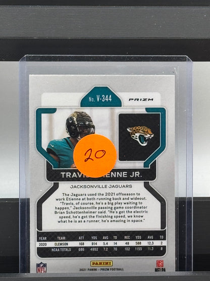 2021 Panini Prizm #V-344 Travis Etienne Silver RC Jacksonville Jaguars