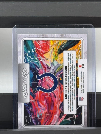 2024 Panini Zenith # 12 Anthony Richardson State of the Art