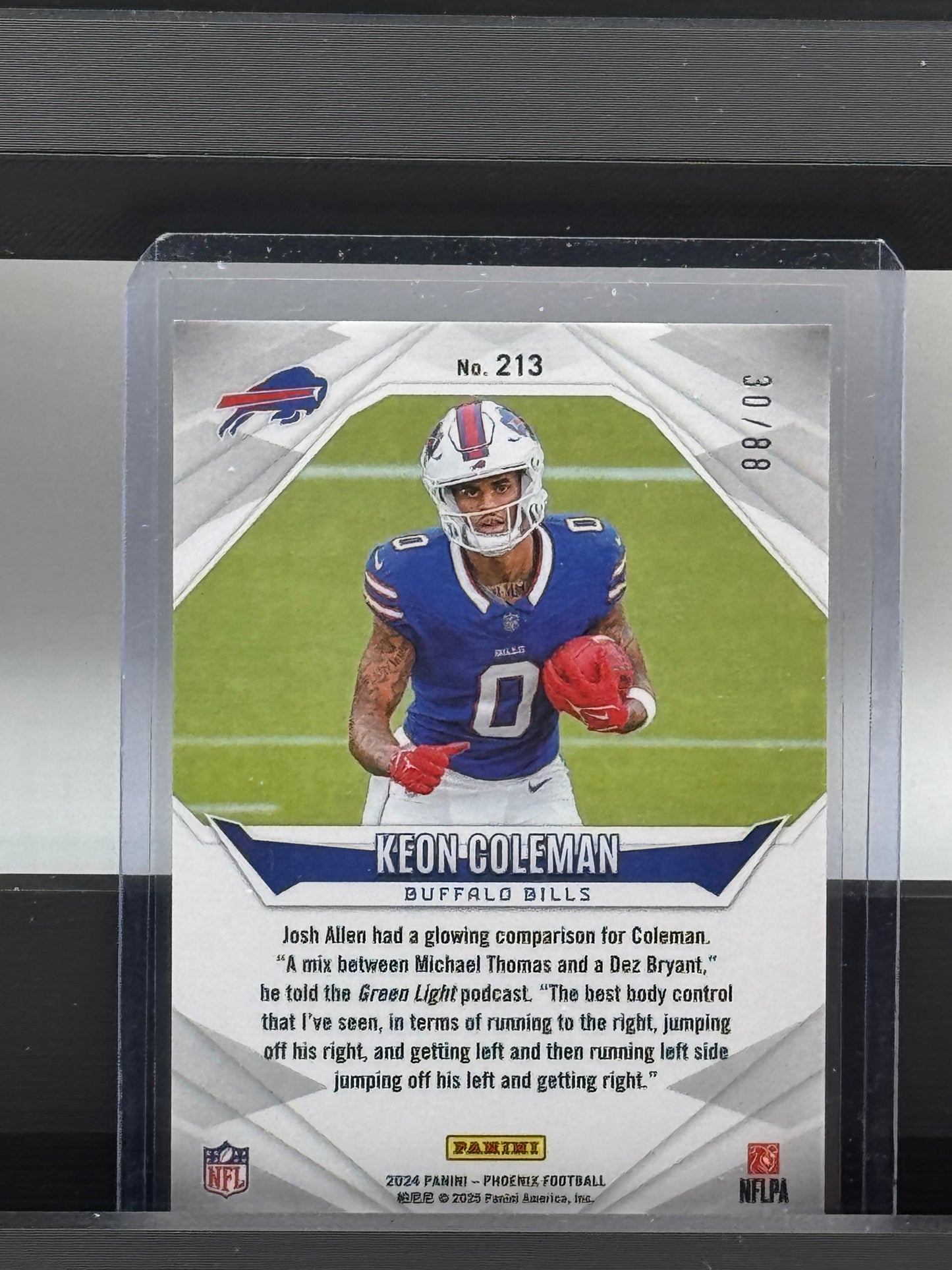 2024 Panini Phoenix #213 Keon Coleman RC 30/88 Buffalo Bills