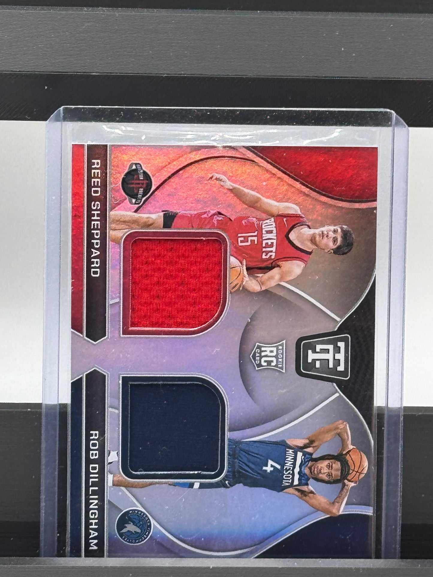 2024-25 Panini Totally Certified #RDS-RSR Reed Shepard / Rob Dillingham RC Houston Rockets / Minnesota Timberwolves