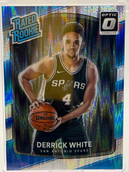 2017-18 Donruss Optic #172 Derrick White Shock Prism Rated Rookie RC San Antonio Spurs