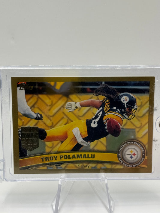2011 Topps #85 Troy Polamalu Gold 738/2011 Pittsburgh Steelers