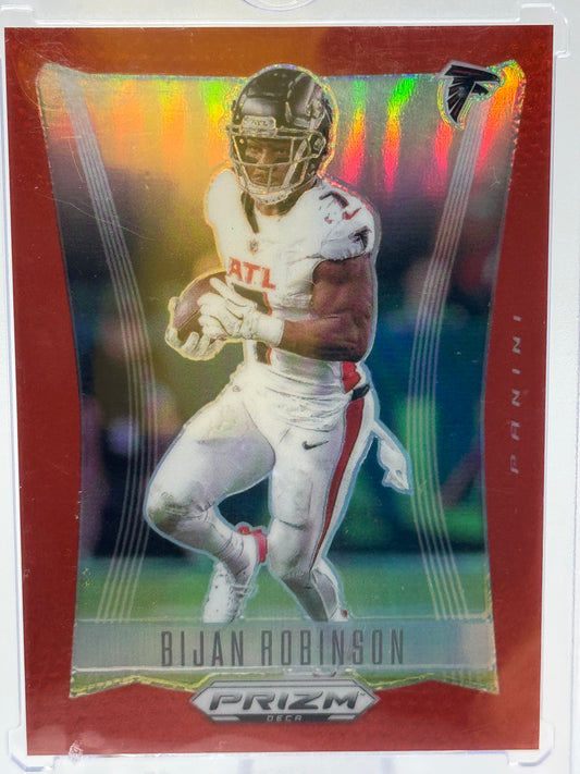 2024 Panini Prizm Deca #10 Bijan Robinson Red 41/199 Atlanta Falcons