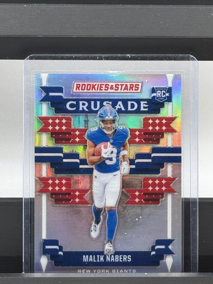 2024 Panin Rookies & Stars #C-MNS Malik Nabers Crusade Silver Prizm New York Giants