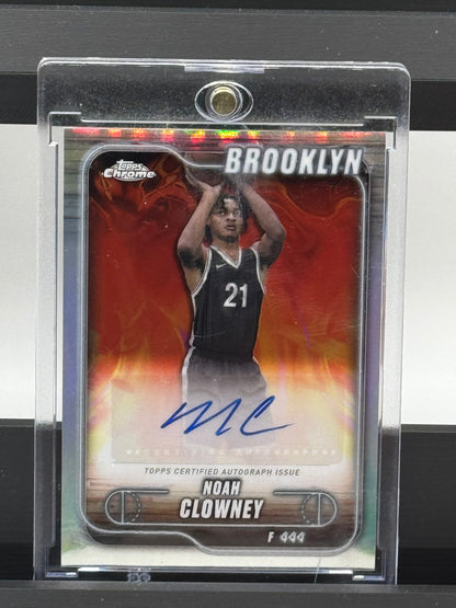 2024-25 Topps Chrome #TCA-NC Noah Clowney Auto Brooklyn Nets