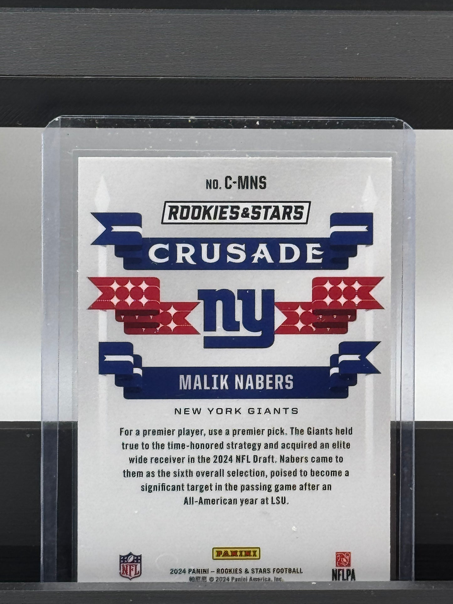 2024 Panin Rookies & Stars #C-MNS Malik Nabers Crusade Silver Prizm New York Giants