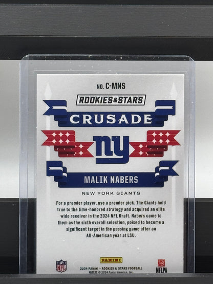 2024 Panin Rookies & Stars #C-MNS Malik Nabers Crusade Silver Prizm New York Giants