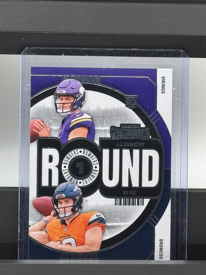 2024 Panini Contenders Round 1 #4 JJ McCarthy / Bo Nix Vikings / Broncos