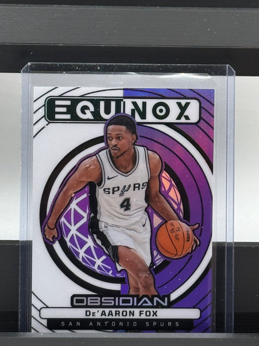 2024-25 Panini Obsidian #3 DeAaron Fox Equinox 72/75 San Antonio Spurs