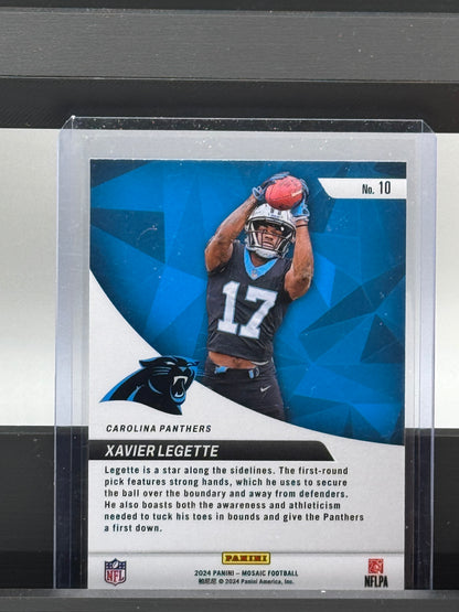 2024 Panini Mosaic #10 Xavier Legette RC Elevate Carolina Panthers