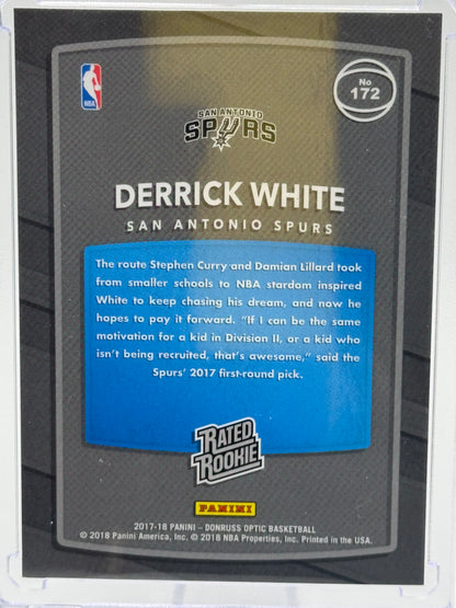 2017-18 Donruss Optic #172 Derrick White Shock Prism Rated Rookie RC San Antonio Spurs