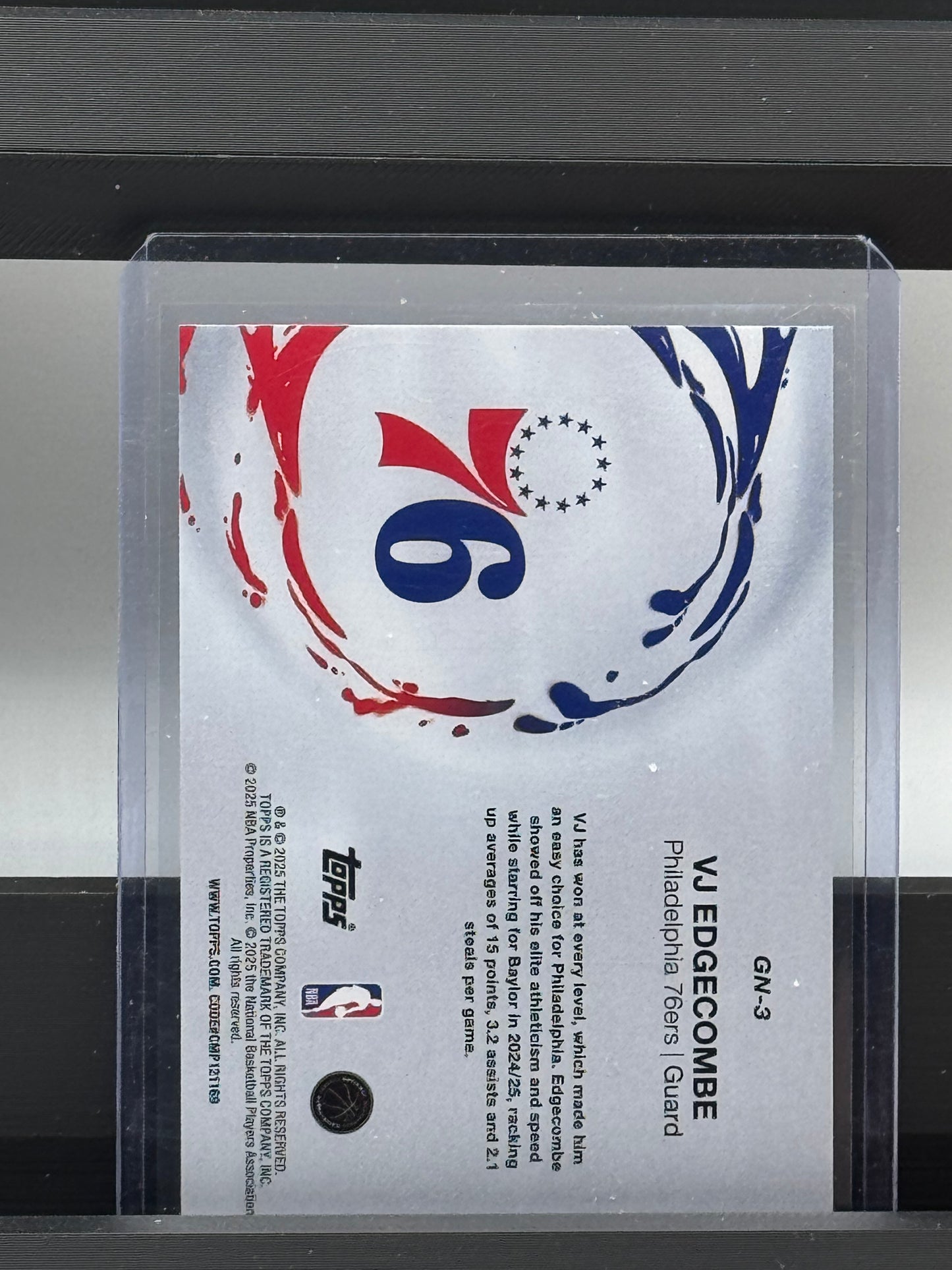 2025 Topps GN-3 VJ Edgecombe RC Philadelphia 76ers
