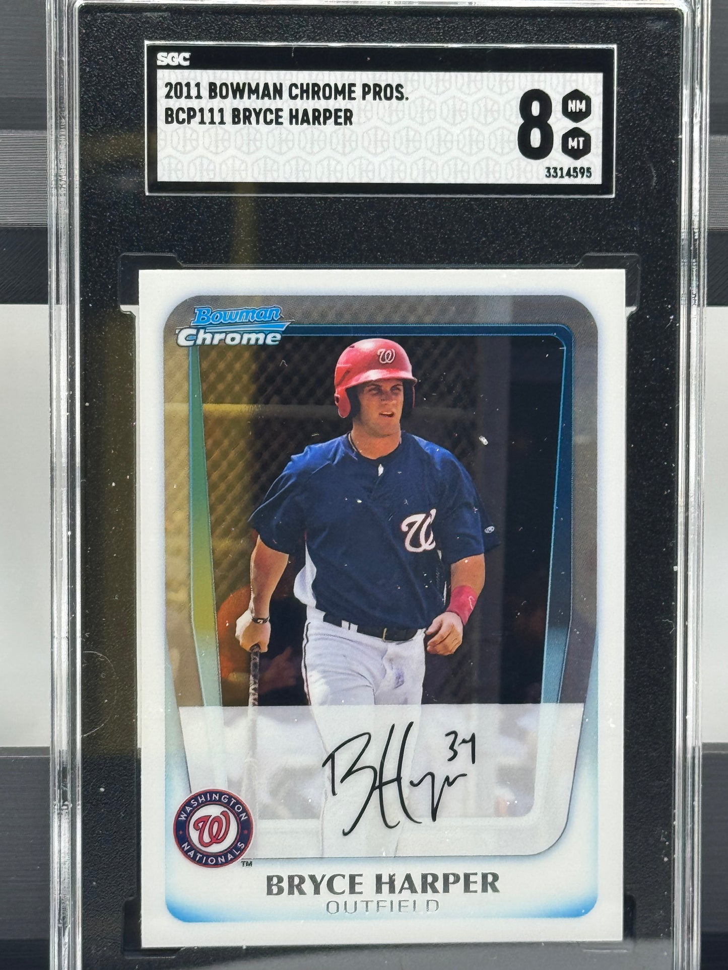 2011 Bowman Chrome Prospects #BCP-111 Bryce Harper SGC 8 Washington Nationals
