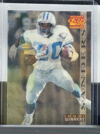 1995 Pinnacle #150 Barry Sanders Sport Flix Game Winners Detroit Lions