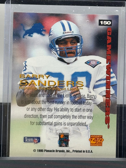1995 Pinnacle #150 Barry Sanders Sport Flix Game Winners Detroit Lions