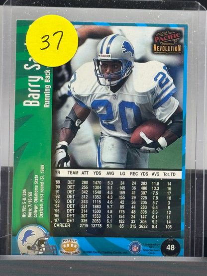 1998 Pacific Revolution #48 Barry Sanders Holo Foil SSP Detroit Lions