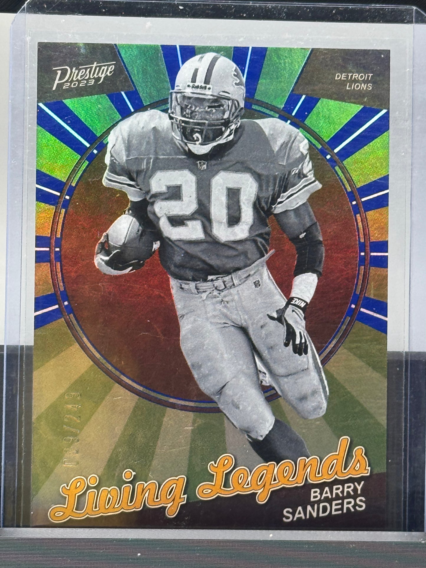 2023 Panini Prestige #LL-4 Barry Sanders Living Legends 89/249 Detroit Lions