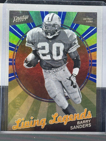 2023 Panini Prestige #LL-4 Barry Sanders Living Legends 89/249 Detroit Lions