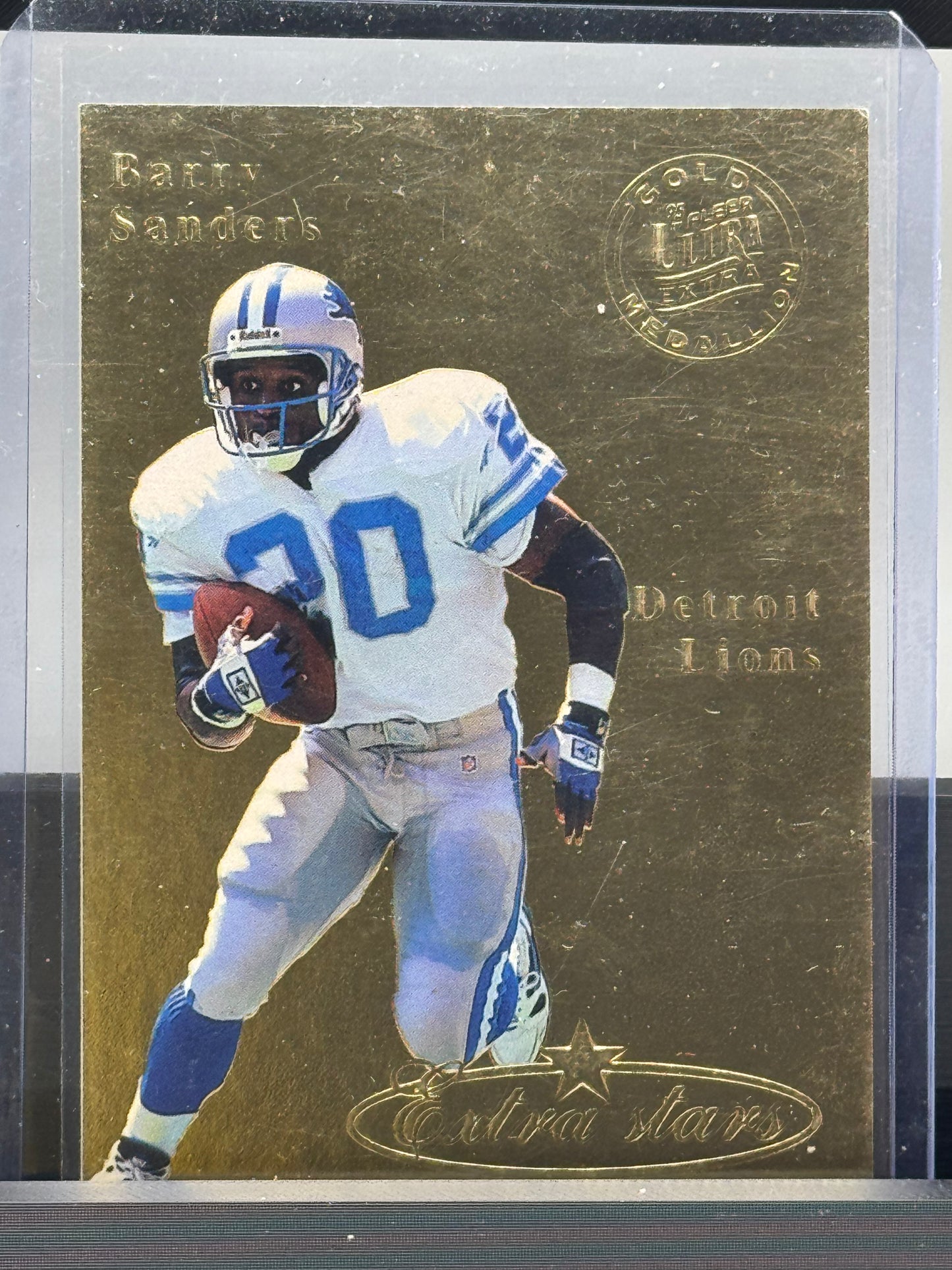 1995 Fleer Ultra #489 Barry Sanders Gold Medallion Detroit Lions
