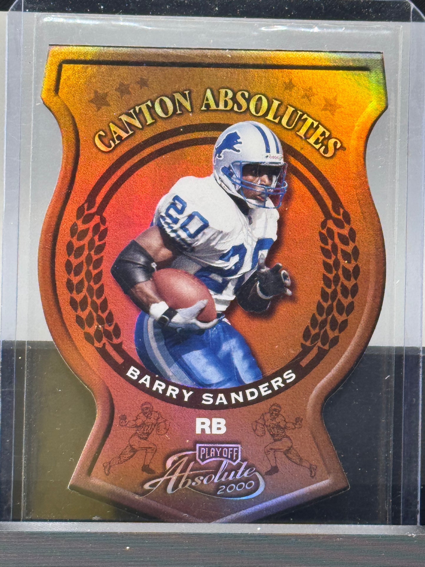 2000 Playoff Absolute #20 Barry Sanders Canton Absolutes Die Cut Detroit Lions