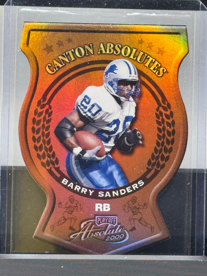 2000 Playoff Absolute #20 Barry Sanders Canton Absolutes Die Cut Detroit Lions