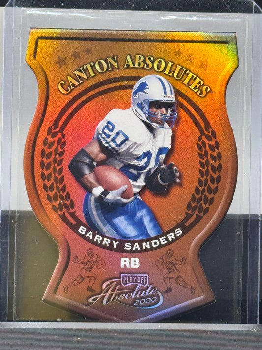 2000 Playoff Absolute #20 Barry Sanders Canton Absolutes Die Cut Detroit Lions