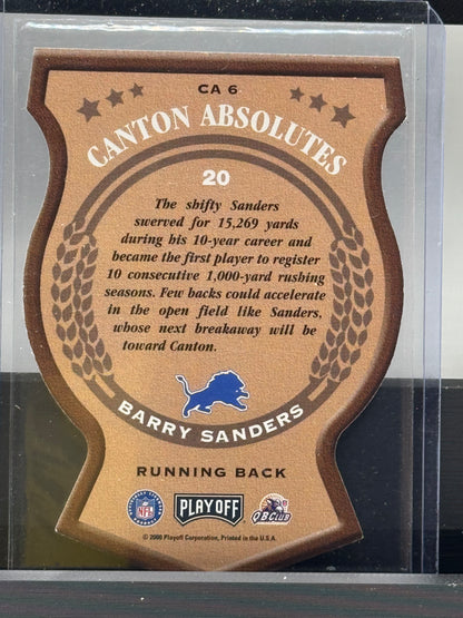 2000 Playoff Absolute #20 Barry Sanders Canton Absolutes Die Cut Detroit Lions