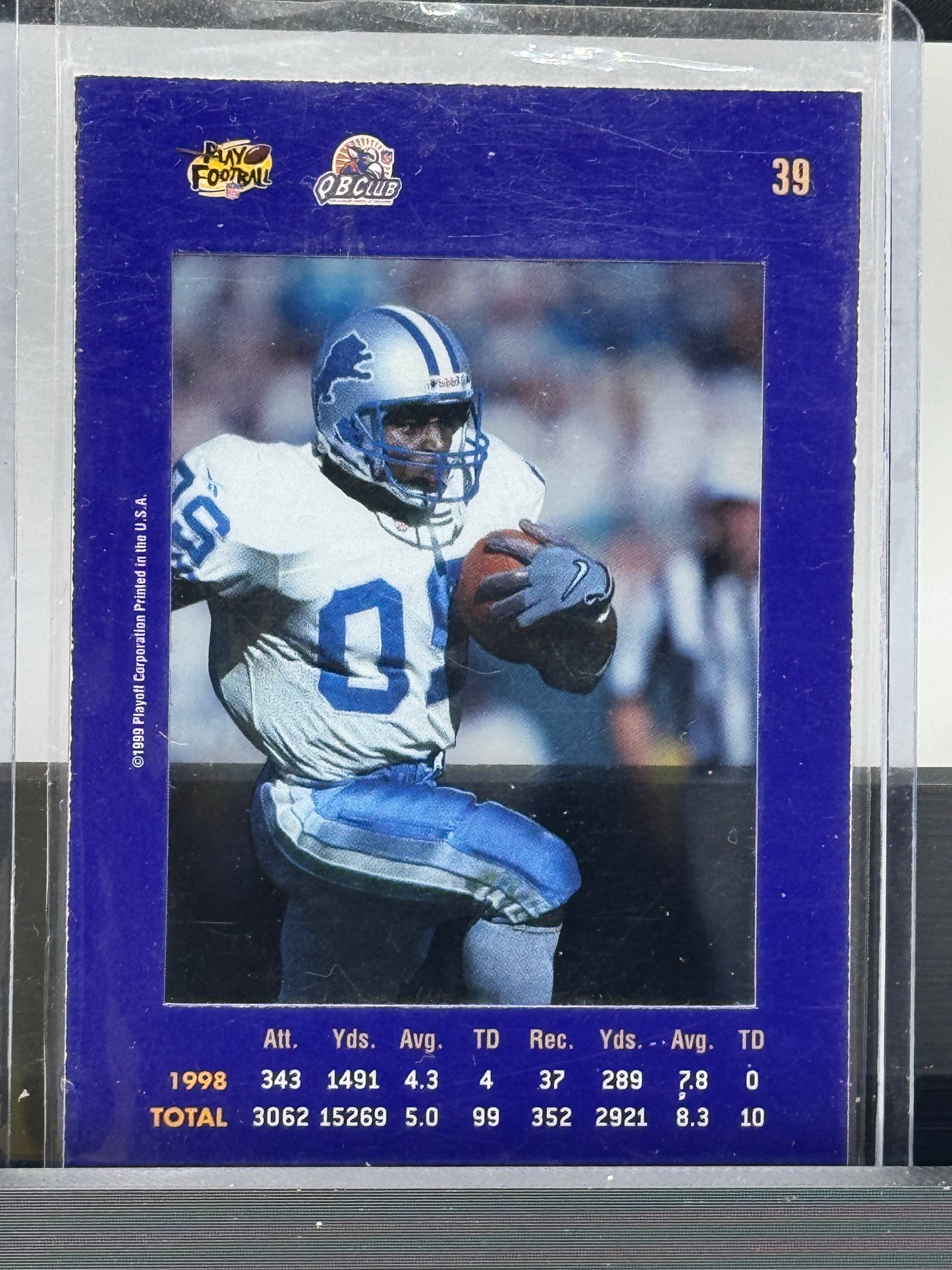 1999 Absolute Playoff #39 Barry Sanders Detroit Lions