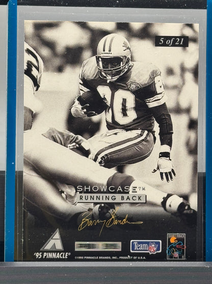 1995 Pinnacle #5 of 21 Barry Sanders Showcase Detroit Lions