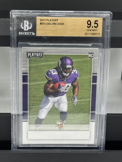 2017 Playoff #210 Dalvin Cook Auto RC BGS 9.5 Minnesota Vikings