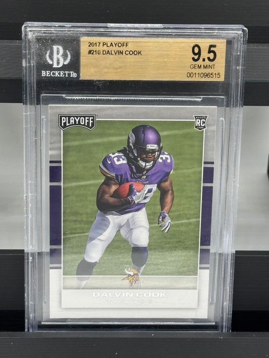 2017 Playoff #210 Dalvin Cook Auto RC BGS 9.5 Minnesota Vikings