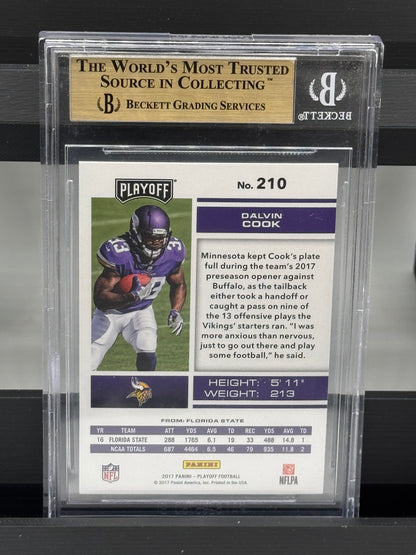 2017 Playoff #210 Dalvin Cook Auto RC BGS 9.5 Minnesota Vikings