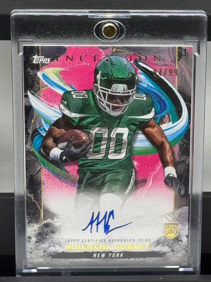 2024 Topps Inception #RA-MC Malachi Corley Auto RC 84/99 New York Jets