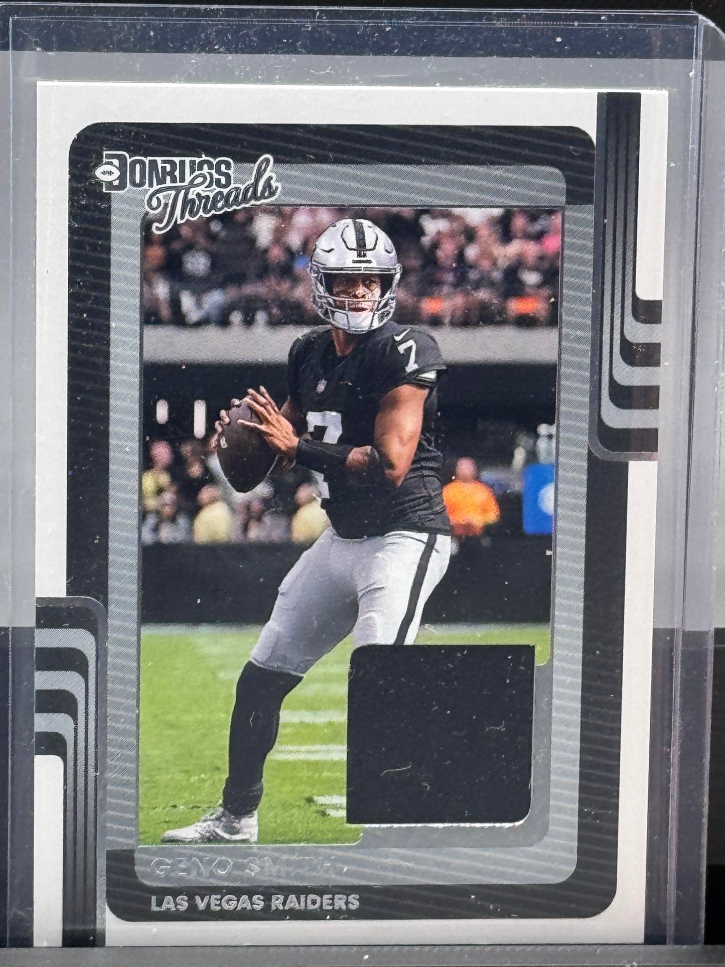 2025 Donruss #DTH-GSH Geno Smith Threads Patch Las Vegas Raiders